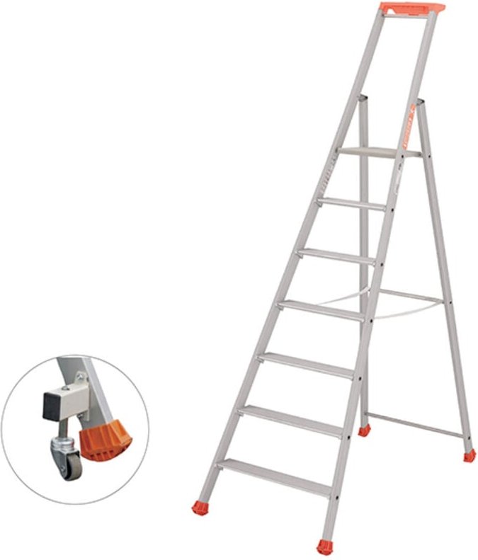 Thumbnail - Tubesca Comabi - Stehleiter 7 Stufen - Max. Arbeitshöhe 3,54m - 2370007R