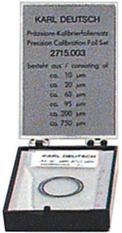 Karl DEUTSCH Kalibrierfolien-Satz, 6-teilig, Typ: A