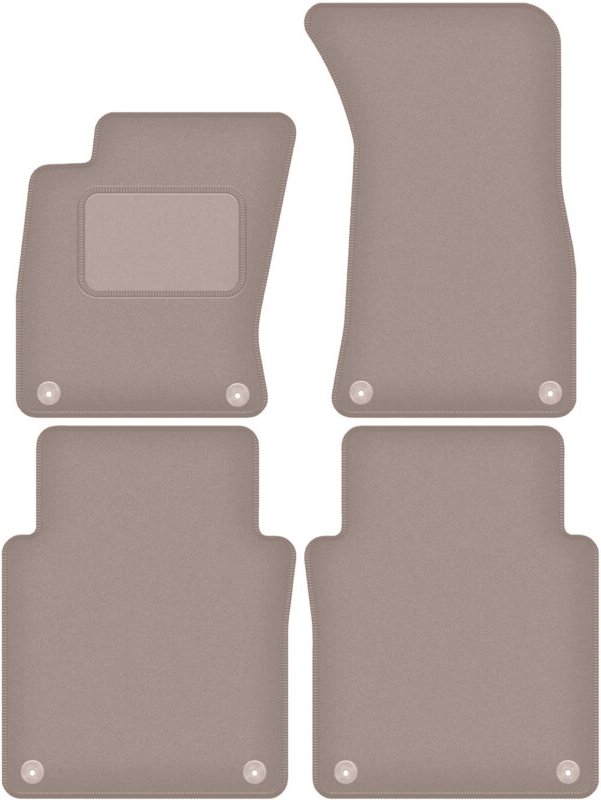 Beige Veloursmatten für: Audi A8 D3 Lang (2002-2009)