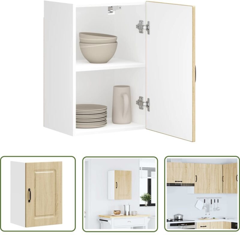 The Living Store - vidaXL Küchen-Hängeschrank Kalmar Sonoma-Eiche Holzwerkstoff