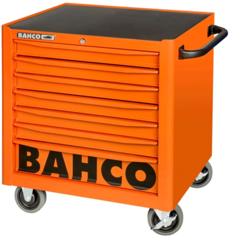 Bahco - 755 mm x 501 mm x 760 mm Niedriger 26-Werkstattwagen mit sieben Schubladen