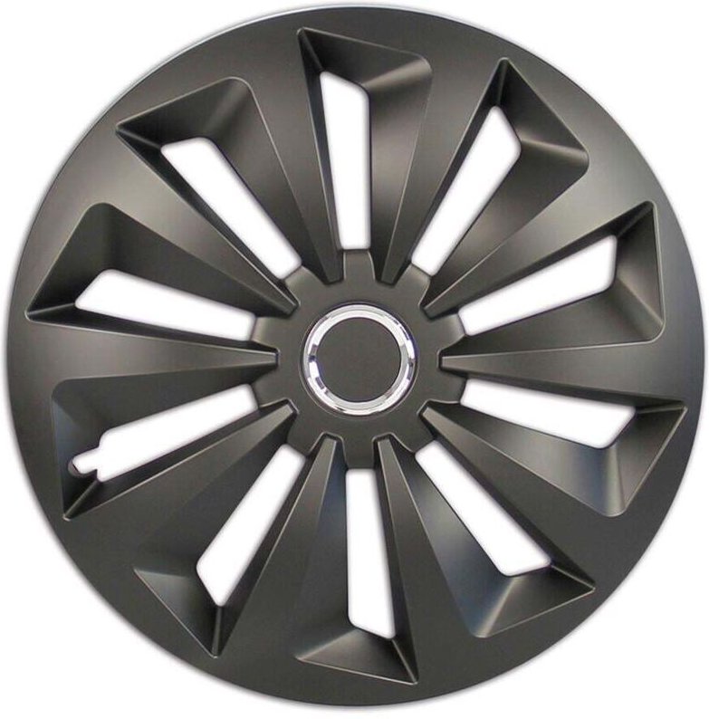 Radzierblenden Fox 40 cm (16 Zoll) schwarz 4 Stück - Cartrend