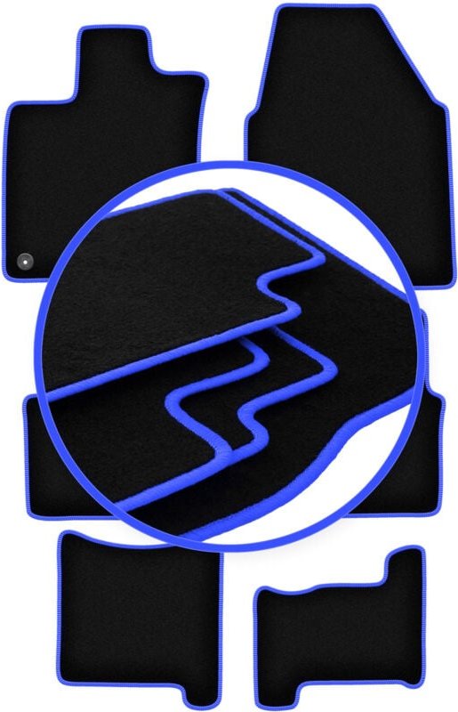 CARLUX-BLUE Autofußmatten für: Nissan Qashqai +2 Crossover (2008-2013)