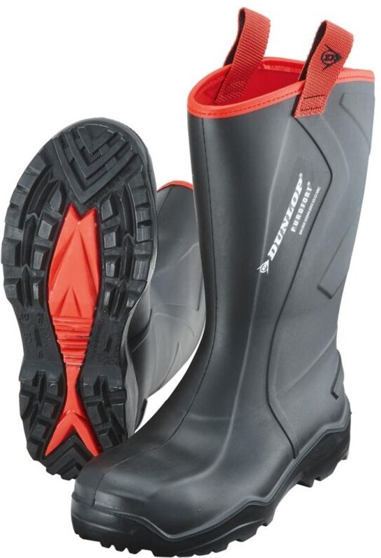 Sicherheitsstiefel schwarz purofort + rugged full safety, S5, EU-Schuhgröße: 45 - Dunlop