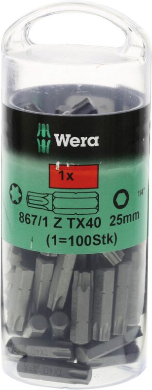 Wera - 867/1 diy torx 1/4 BitBit, Länge 25 mm, tx 40 100er Pack