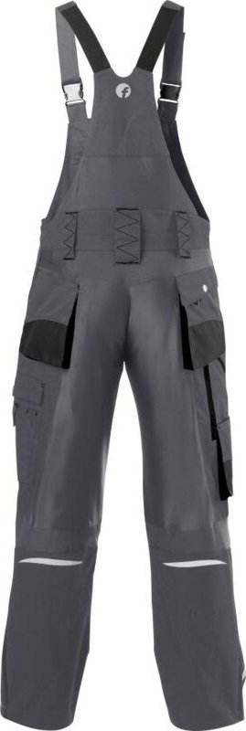 FORTIS H-Latzhose 24, d-grau/schwarz, Gr. 52