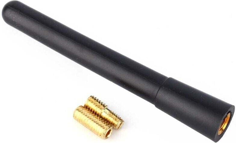 Ulisem Universal Auto Transit Truck Short Stubby Antenne AM/FM Radio Antenne Einschraubmast Schwarz