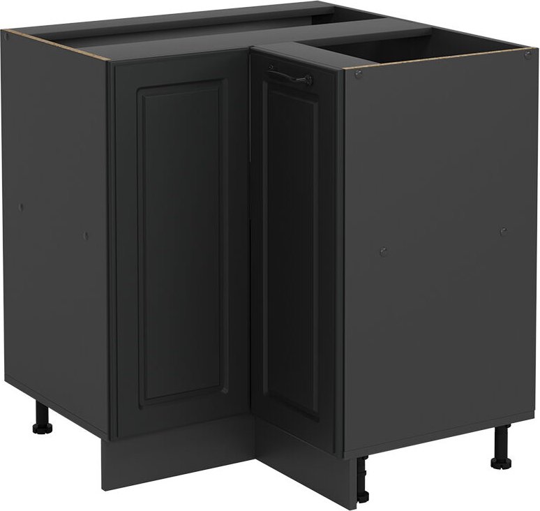 Eckunterschrank R-Line, Anthrazit Landhaus, 75.6 cm ohne Arbeitsplatte, Vicco