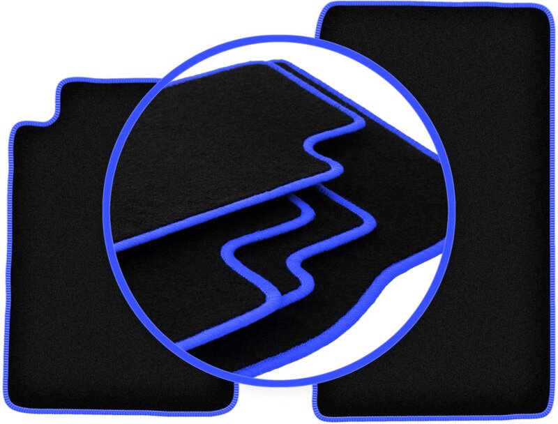 CARLUX-BLUE Autofußmatten für: Mercedes SLK R170 Cabrio (1996-2004)