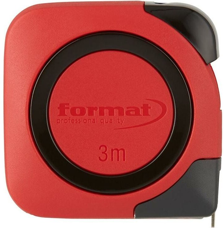 Taschenbandmaß 3 m x 13 mm weiß - Format