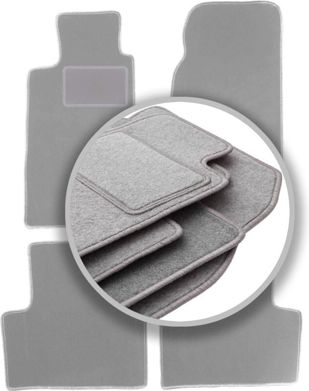 Graue Autofußmatten für: Jaguar XJ6 X300 Limousine (1994-1997)