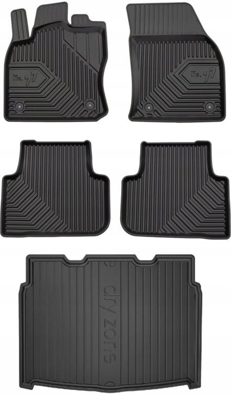 SET 77 Fußmatten und Fußmatten VW Tiguan 2 ab 2015-