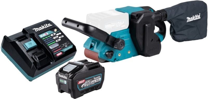 Makita BS 001 GT101 Akku Bandschleifer 40 V max. 76 x 533 mm Brushless + 1x Akku 5,0 Ah + Ladegerät