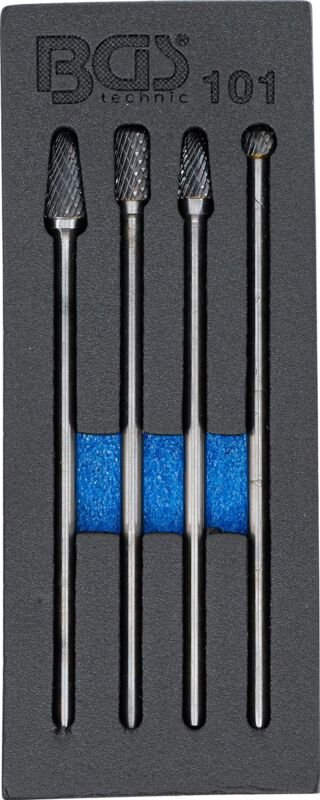 Bgs Technic - HSS-Fräser-Satz, extra lang 4-tlg.