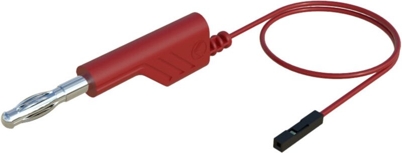 Sks Hirschmann - mal 4-0.64/100-0.25 Messleitung Lamellenstecker 4 mm Buchse 0.64 mm 1.00 m Rot 1 St.