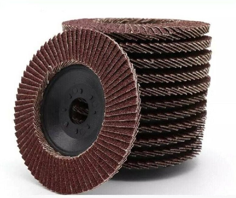 Trade Shop Traesio - Trade Shop - kit 10 stk. schleiffächerscheiben für schleifmaschine 115 mm körnung 120 -