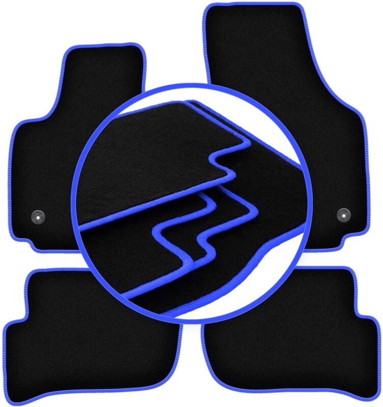 CARLUX-BLUE Autofußmatten für: Seat Toledo III Minivan (2004-2012)