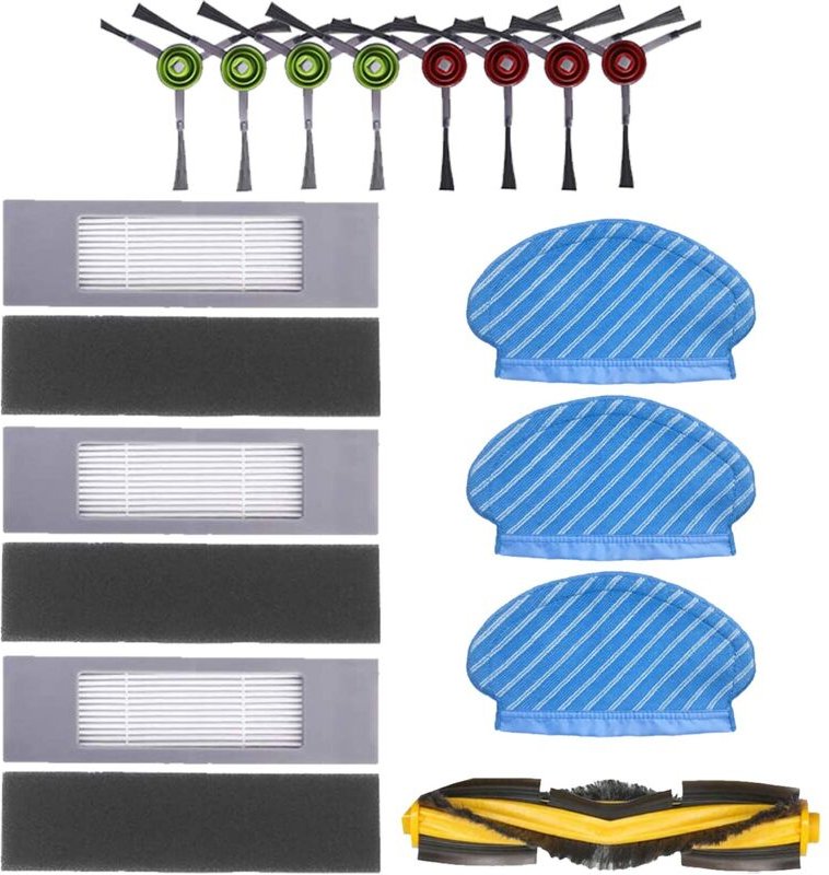 Filterbürste Ersatztuch Zubehör Set für Ecovacs Deebot ozmo 950 ozmo 920 Saugroboter (15-teilig)
