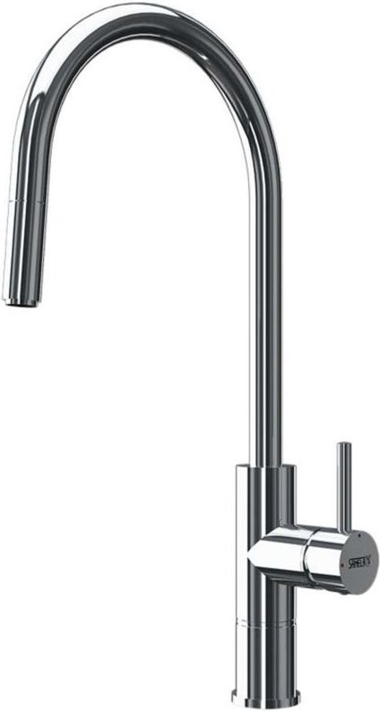 Elektronische Spültischarmatur mit ausziehbarem Auslauf, Netzbetrieb, chrom slu 68 - Sanela