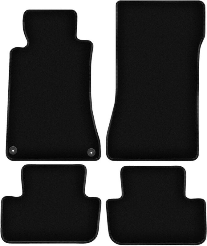 BASIC schwarze Veloursmatten für: Mercedes CLK W209 Coupé (1997-2009)