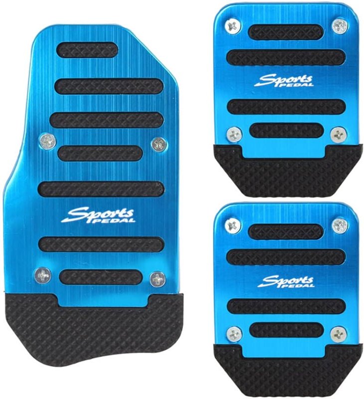 Tlily - 3 StüCke Fuel Gas Pedal Bremse Kupplungs Belag Abdeckung Fuß Pedale Rutschfest für mt Schalten Getriebe Auto Bla...