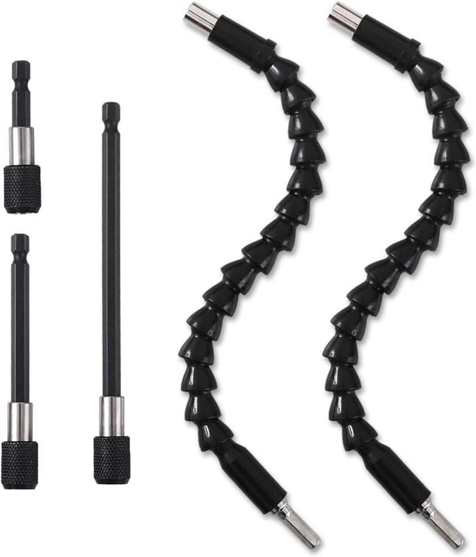 1/4-Zoll-Bohrer-Verlängerungssatz, 2 flexible Verlängerungsstangen, 3 magnetische Schnellwechsel-Bithalter - Csparkv