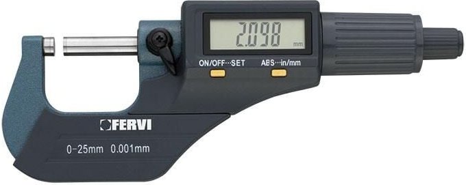 Elektronische digitale Aussenmessschraube 0 - 25 mm Fervi m021/00/25