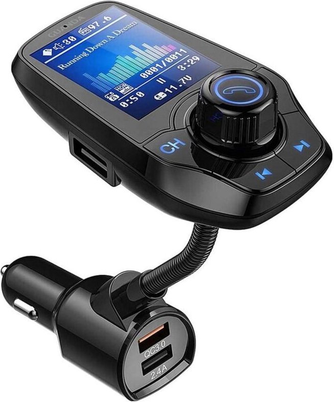 Bluetooth-FM-Transmitter für das Auto mit 1,8-Zoll-Farbbildschirm, MP3-Player-Kit, Auto-Transmitter-Adapter, AUX-Eingang...