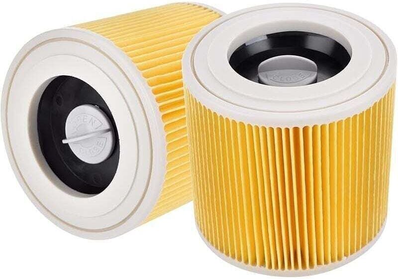 UlisemArtraise 2 Stück Patronenfilter mit Karcher Nasssauger WD2 WD3 WD3P WD1 MV3 MV2 für Kärcher Serie A, K, KNT, NT, S...