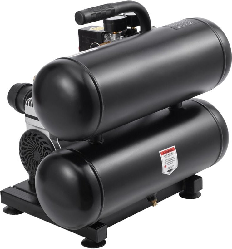 Mophorn - Compresor de Aire, Tanque de Acero de 4,6 Galones, 1 hp 2,0 cfm a 90 psi, Compresor Sin Aceite con Presión Máx...