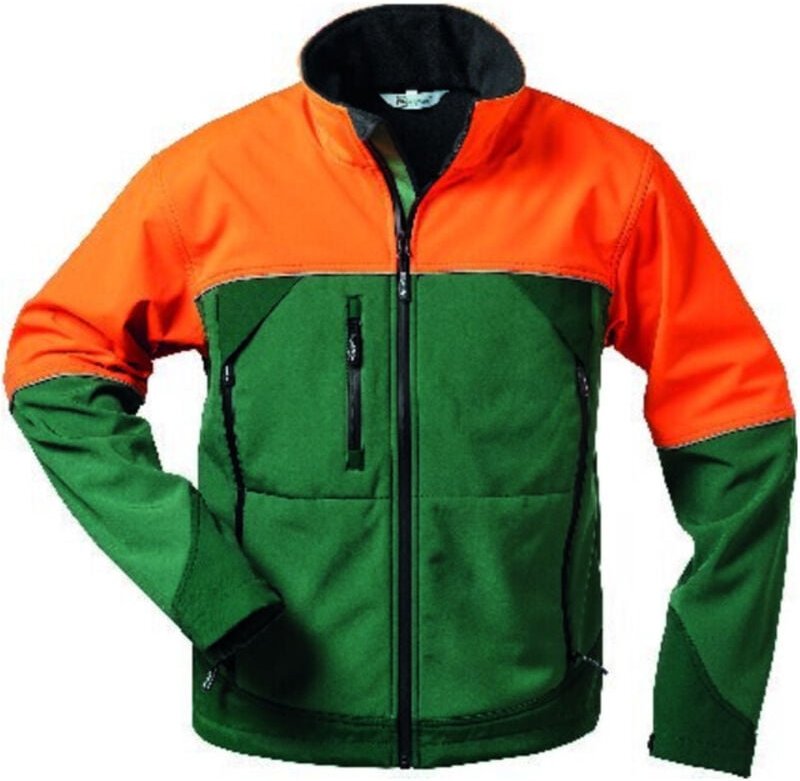 Thumbnail - Waldarbeiter-Softshelljacke sanddorn Gr.M grün/orange Elysee