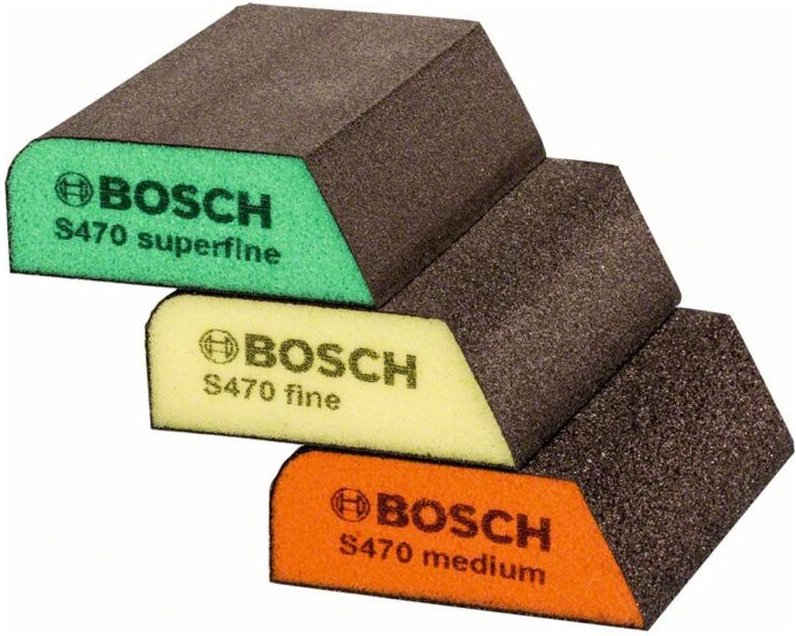 Bosch - Schleifschwamm-Set Best for Profile, 3-tlg., 69 x 97 x 26 mm, m, f, sf