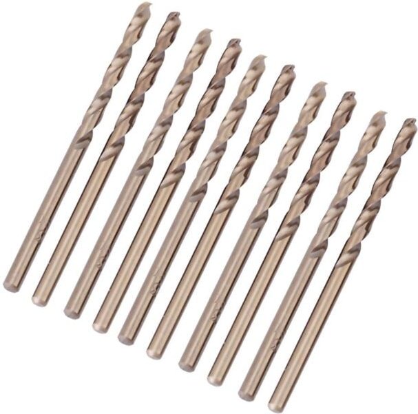 Ej.life - Cobalt Bohrer Kobalt Jobber Set, 10 Stück M35 1-5 mm hss-co Bohrersatz Spiralbohrer zum Bohren auf Edelstahl G...