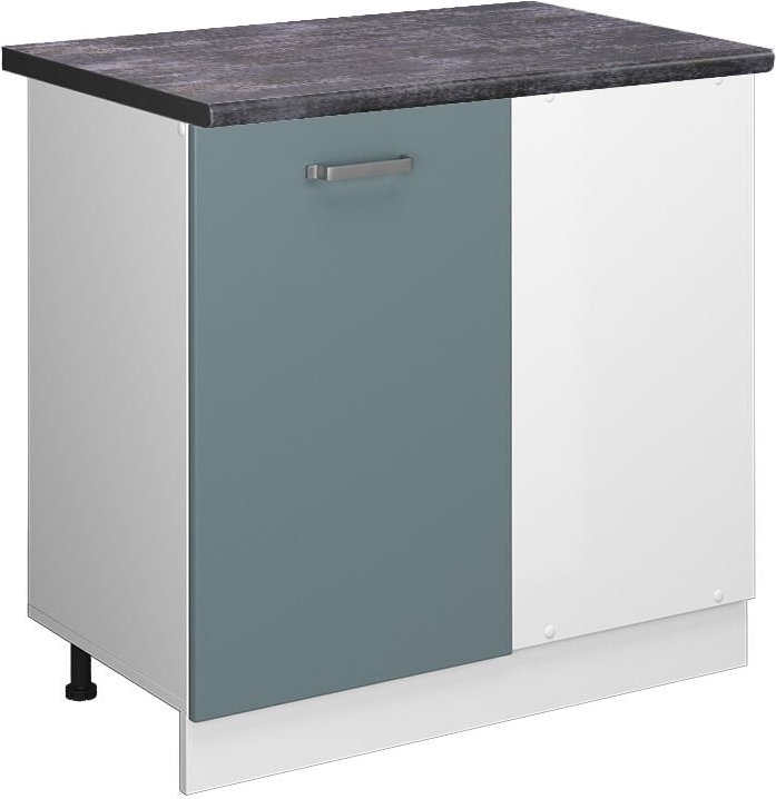 Vicco - Eckunterschrank R-Line, Blau-Grau, 86 cm, ap Anthrazit