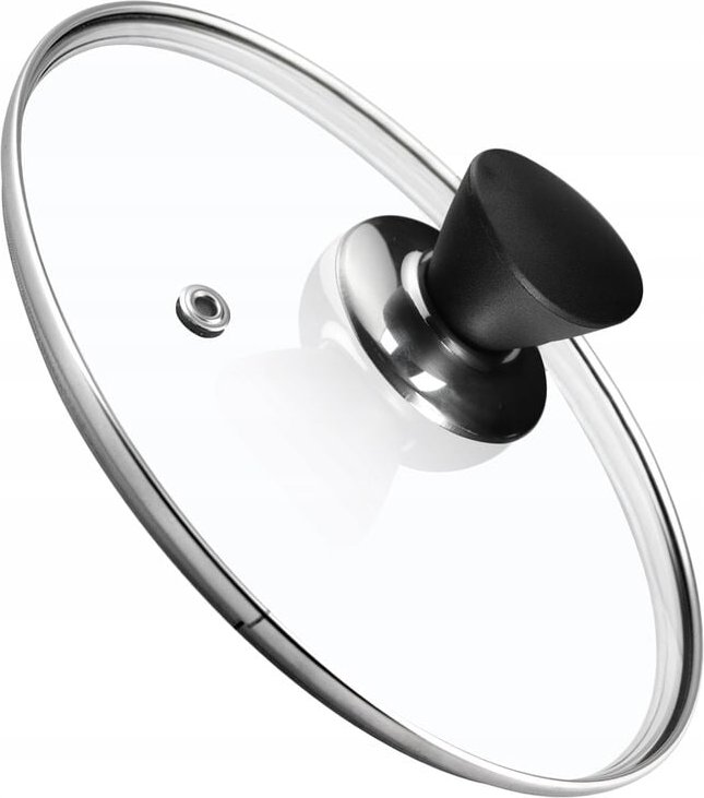 Thumbnail - Kadax - Topfdeckel, Universaldeckel aus Glas mit Schwarzmatt griff, Deckel, 24 cm
