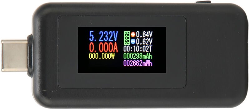 Jeffergarden USB -Tester Echtzeit -Erkennung IPS HD Display hohe Genauigkeitsleistung von Speicherspannungsmessgerät