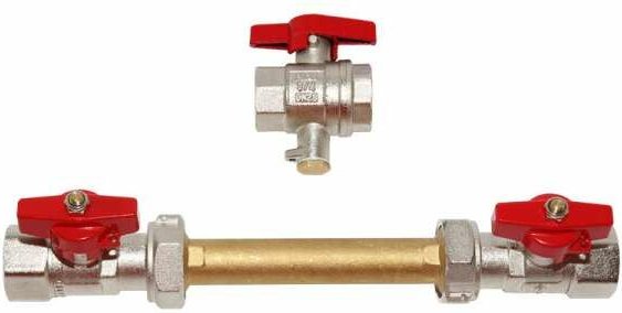 Le Sanitaire - Schlösser Einbausatz 3/4'' für Wärmezähler Wärmemengenzähler 130mm Qn 2,5 für Direktmessung DN20