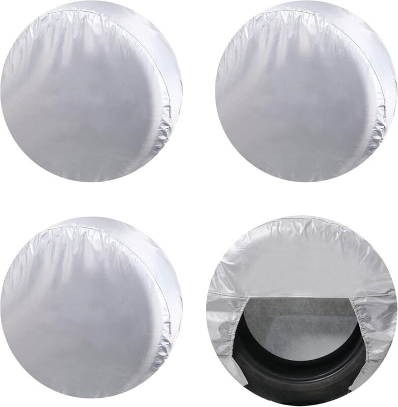 Thumbnail - RV-Radreifenabdeckungen (4er-Pack, Silber), Oxford, wasserdichter UV-Sonnenschutz für LKW, Wohnmobil, Boot, Anhänger, Ca...