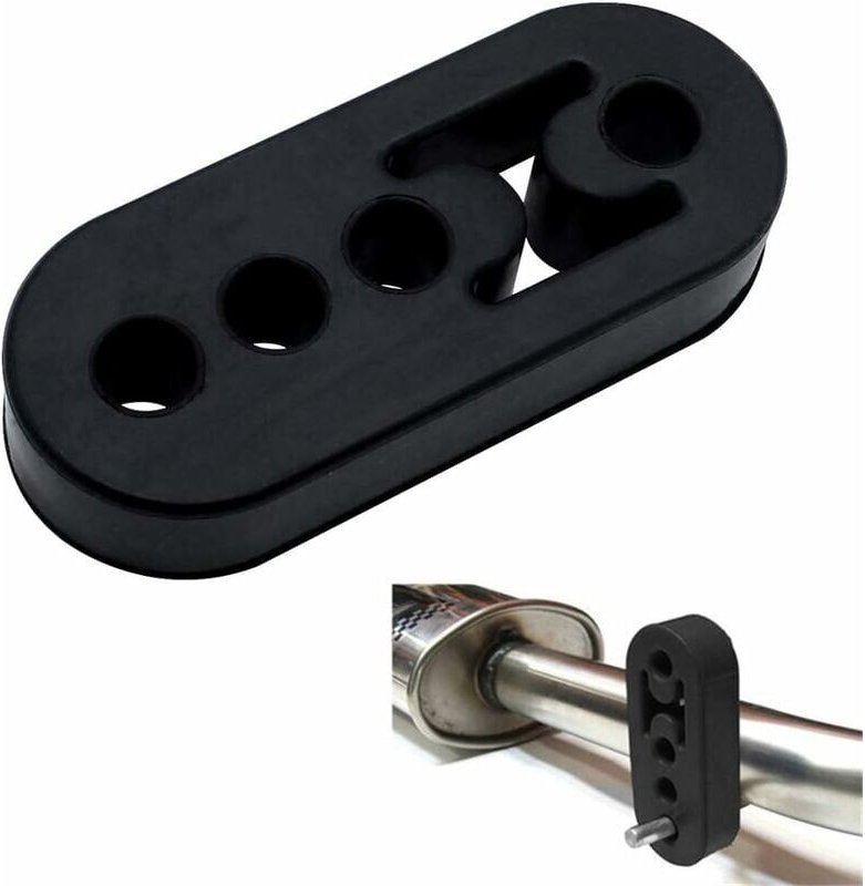 Stück Auspuffaufhänger aus schwarzem Gummi, universeller Ersatz für die Buchseninstallation mit 4 12-mm-Löchern für Ausp...