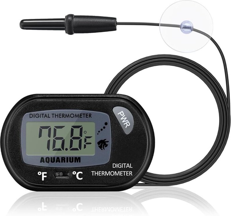 Aquariumthermometer mit großem LCD-Display Fahrenheit/Celsius (℉/℃) Fischtankthermometer für Aquarium, Reptilien, Terrar...