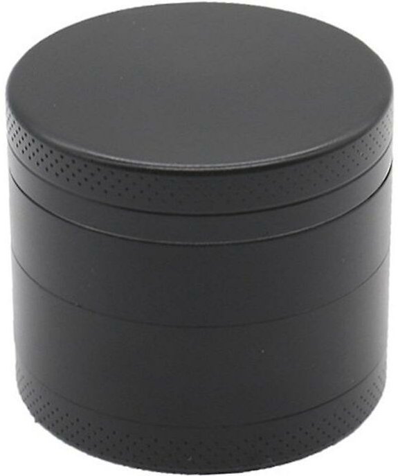 Gewürzmühle, 4-lagige Mühle, 5,1 cm, Gewürzmühle, Lebensmittel-Zinklegierungsmahlung, schwarz