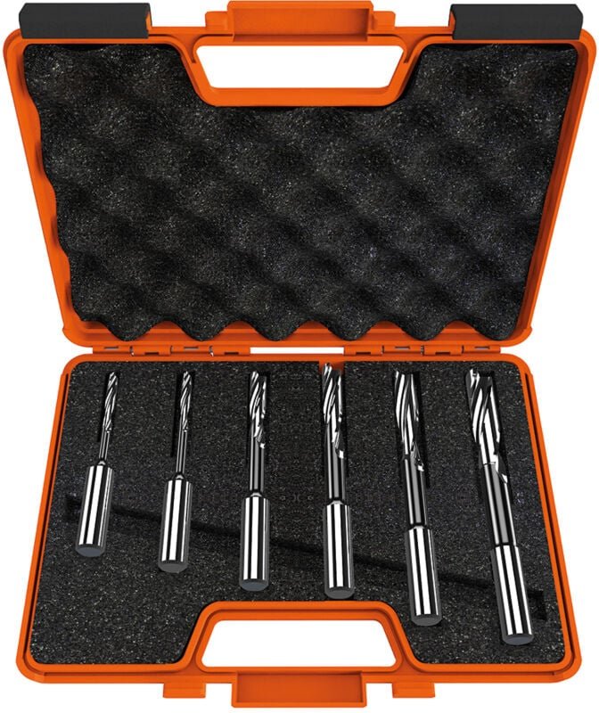 161.001.00 6er-Satz HSS-Loch-/Spiralbohrer S=16 D=6-8-10-12-14-16 RH