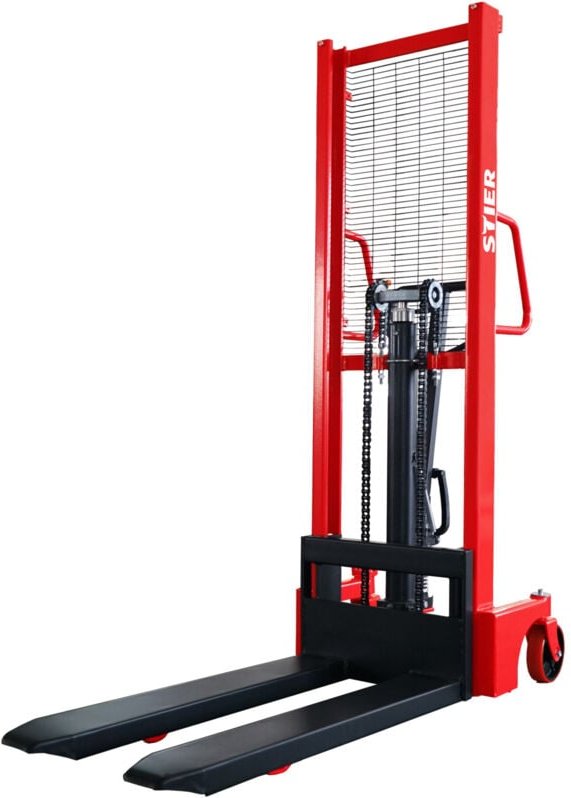 Hydraulik-Stapler 1000 kg: Leistungsstarker Einfach-Mast-Stapler, Traglast von 1000 kg, Hubbereich 85 mm - 1600 mm, bequ...