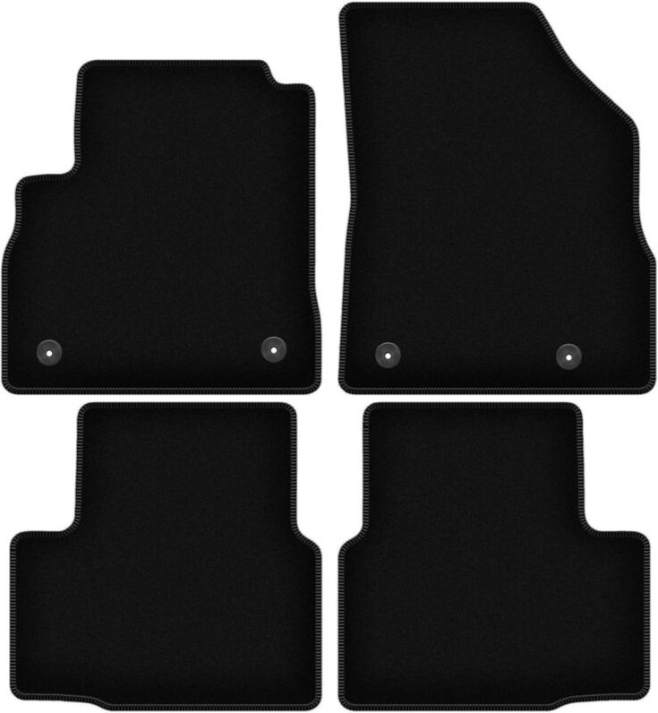 BASIC schwarze Veloursmatten für: Opel Astra K Limousine, Schrägheck, Kombi (2015-)