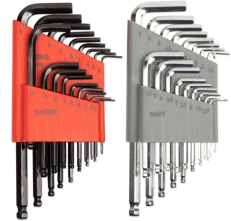 Jeu de 36 clés Allen - Jeu de clés Allen/clés hexagonales (dimensions métriques et sae)