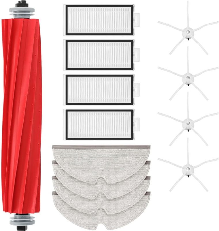 Q7 max Ersatzzubehör Kompatibel mit Roborock Q7/ Q7+/Q7 max/ Q7 max + Staubsauger, 1 Hauptbürste, 4 Filter, 4 Wischtüche...