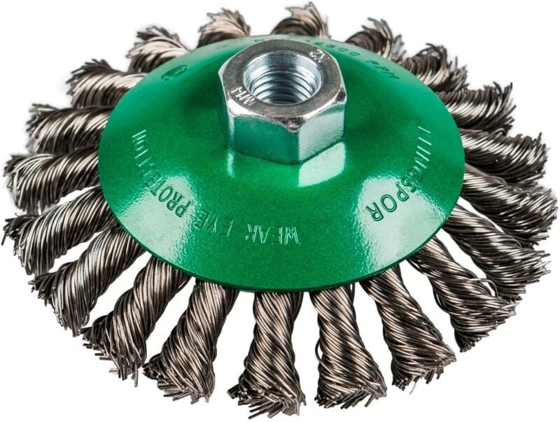 Klingspor BK 600 Z Kegelbürste gezopft Anzahl Reihen 1, 115 mm Gewinde M 14 0,5 Edelstahl