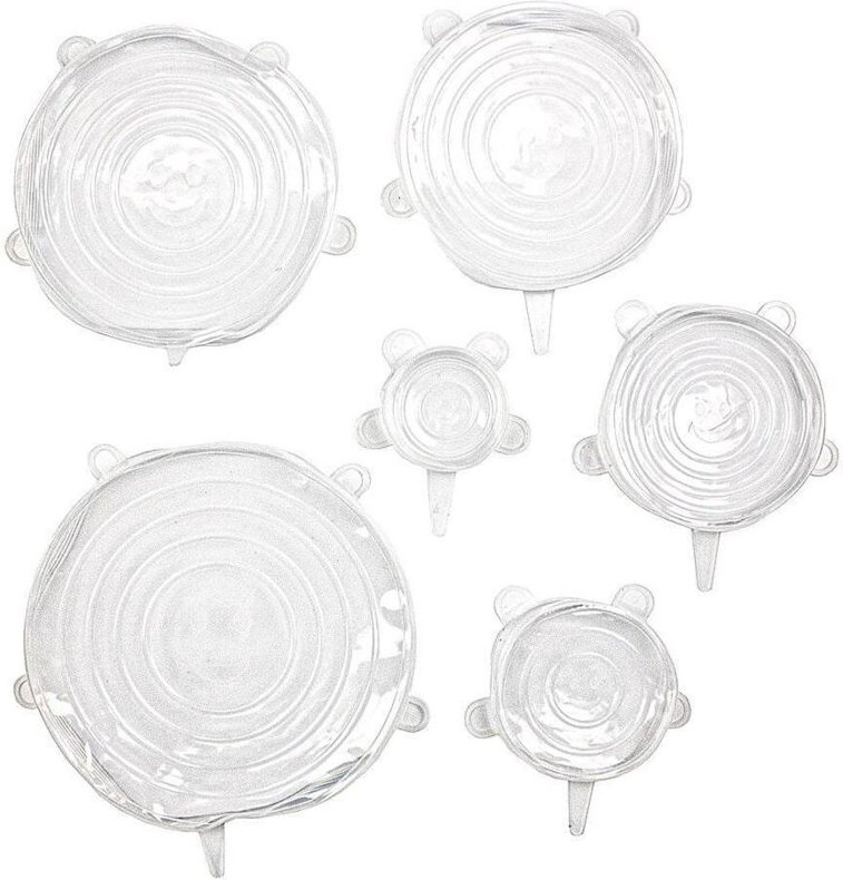 6x wei silikondeckel