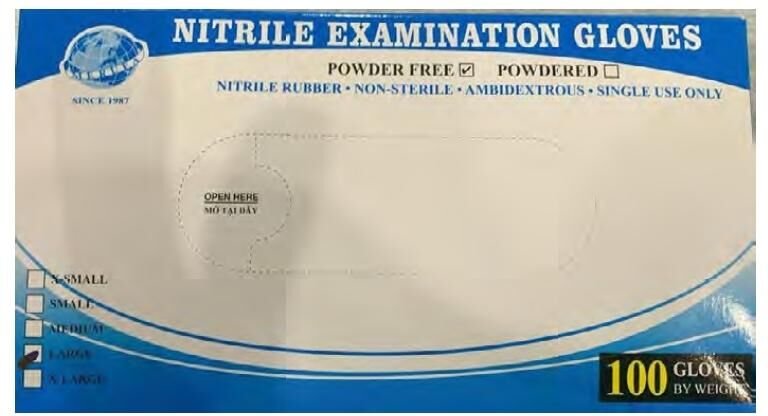 Nitrilhandschuhe Größe L Box -100u- Box