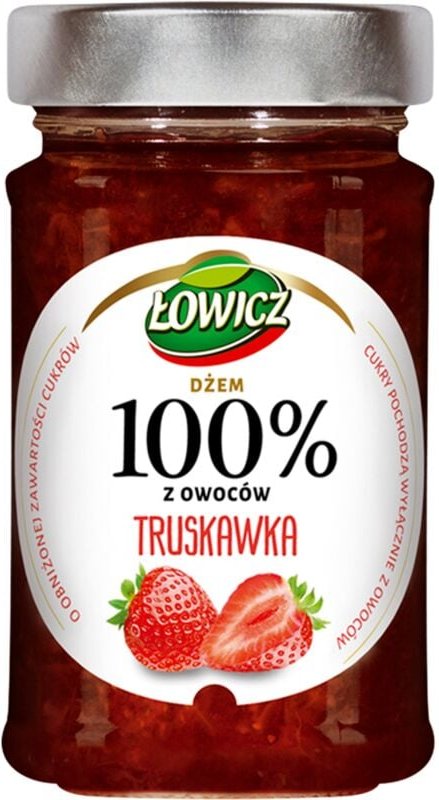 Thumbnail - Łowicz-Erdbeermarmelade mit geringerem Zuckergehalt – 210 g